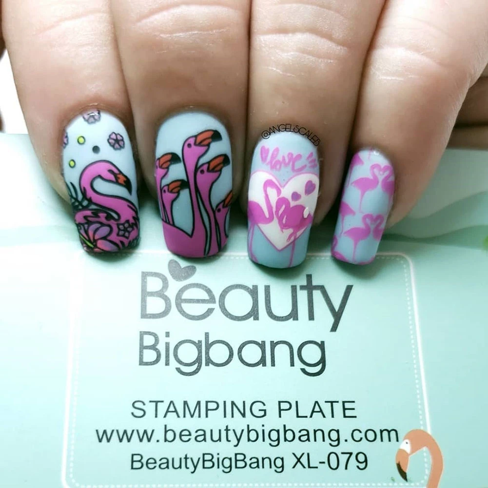 Beautybigbang прямоугольная штамповочная пластина Летний Фруктовый шаблон для