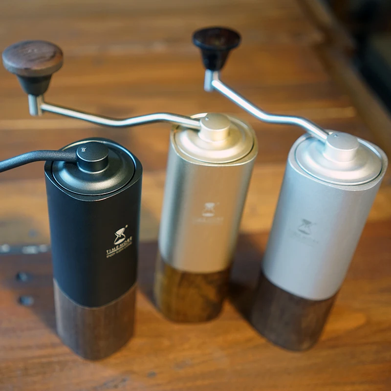 安い Timemore G1アップグレード/G1PLUSの手動コーヒーグラインダーバリtitaniumコーティングステンレス鋼の手のコーヒーミル注ぐオーバーエスプレッソ