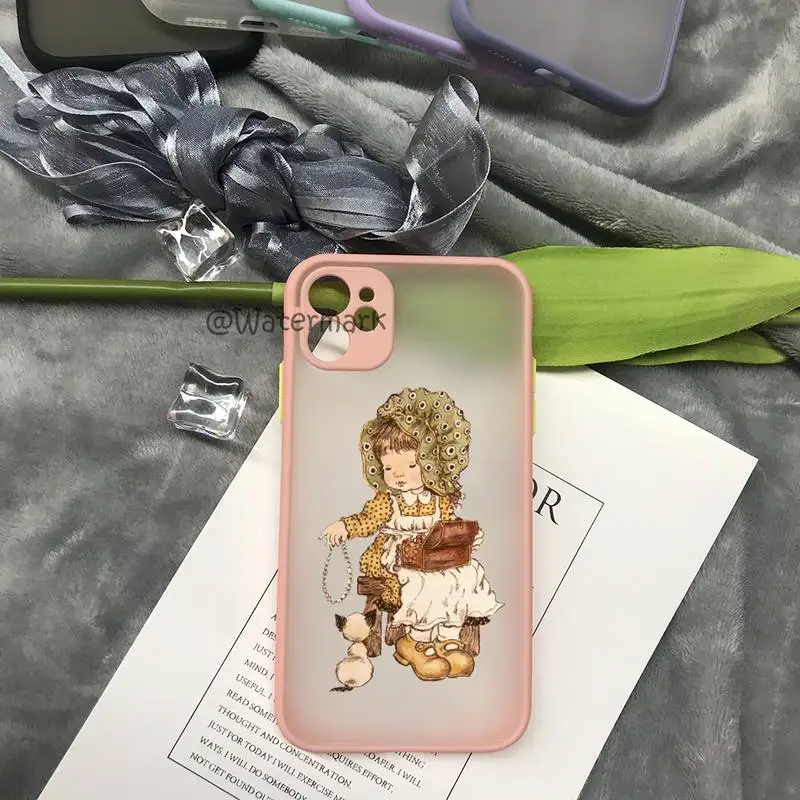 Чехол для телефона с рисунком Сара Кэй IPhone 12 11 Pro Xs Max X Xr 8 7 Plus розовый матовый