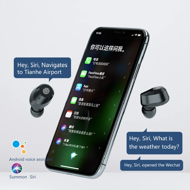 

New Private Model TWS Bluetooth Headset Wireless Binaural Sports Mini Waterproof OEM in-Ear 5.1