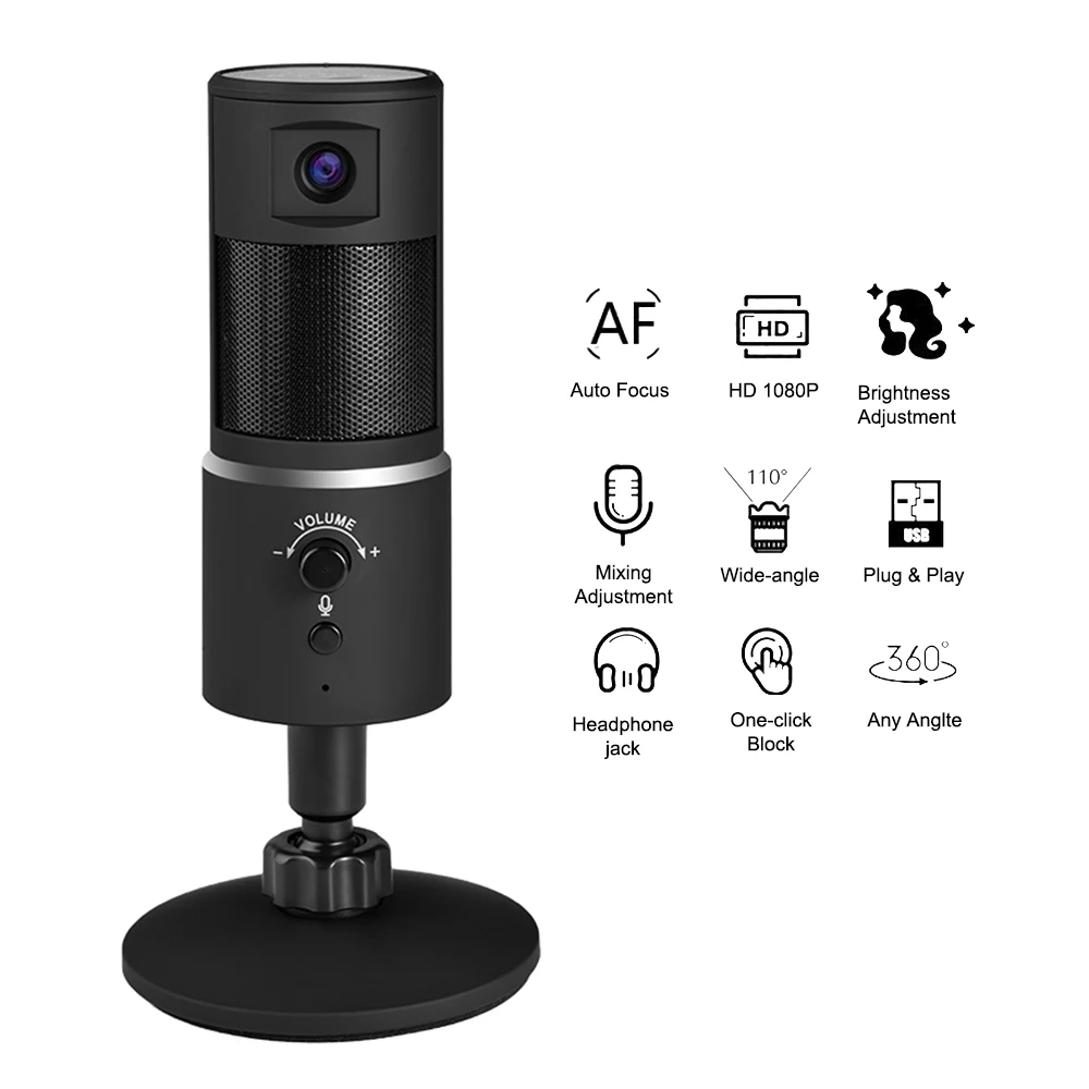 

USB-конденсаторные микрофоны с Bluetooth и веб-камерой для ноутбука