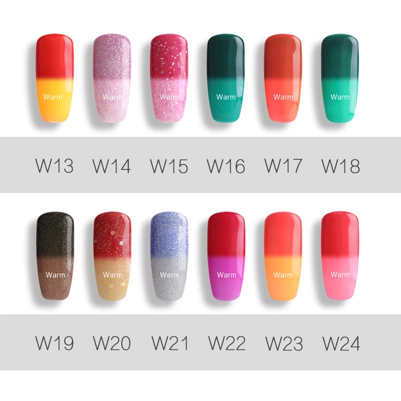 3D хамелеоновый лак для ногтей меняющий температуру серии 7 мл дизайна