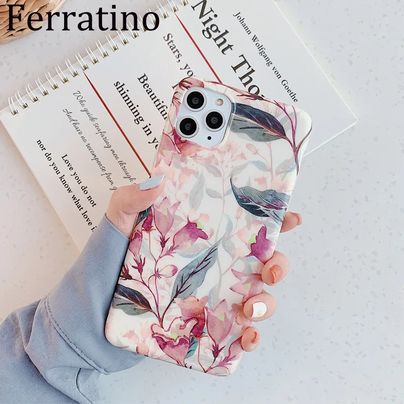 Чехол в стиле ретро с акварельными цветами для iPhone 11 Pro Max XR X XS чехол 7 8 Plus 6 6S задняя