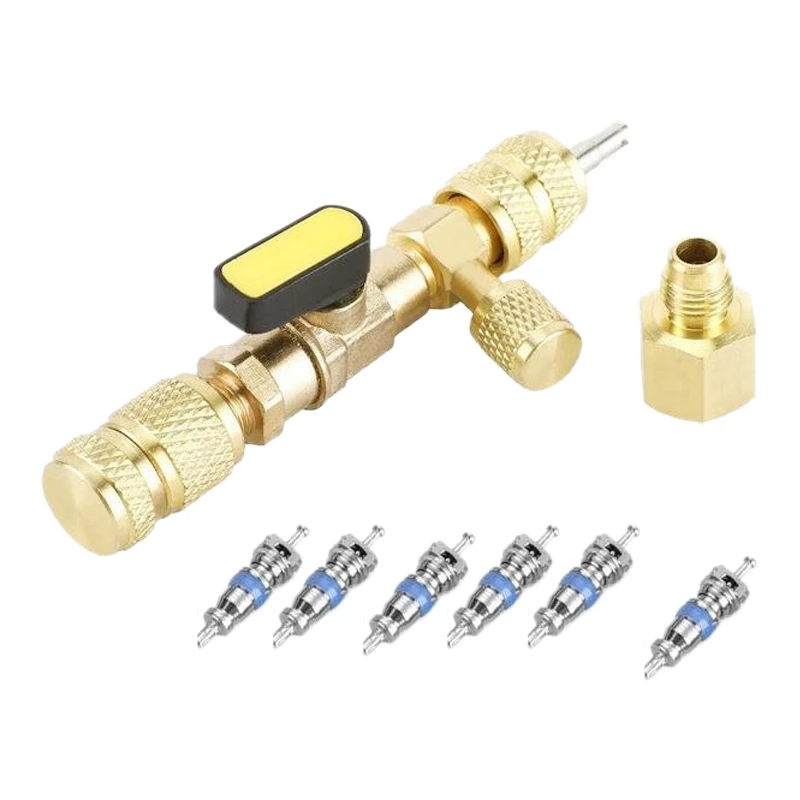 

Valve Core Replacement Tool Valve Core Assembly and Unloading Tool Coring Tool 1430 Refrigerant Changer