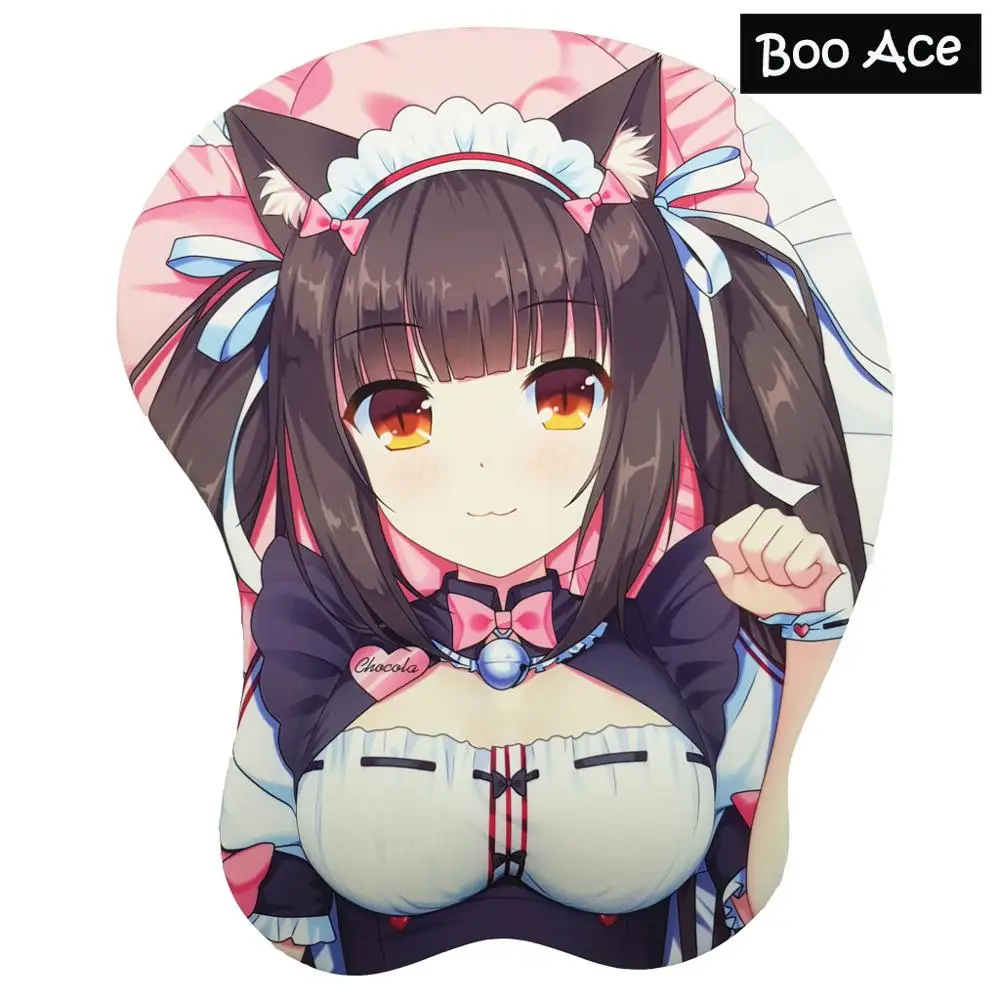 NEKOPARA Шоколад аниме 3D грудь запястье гелевый упор для поддержки игровой мыши