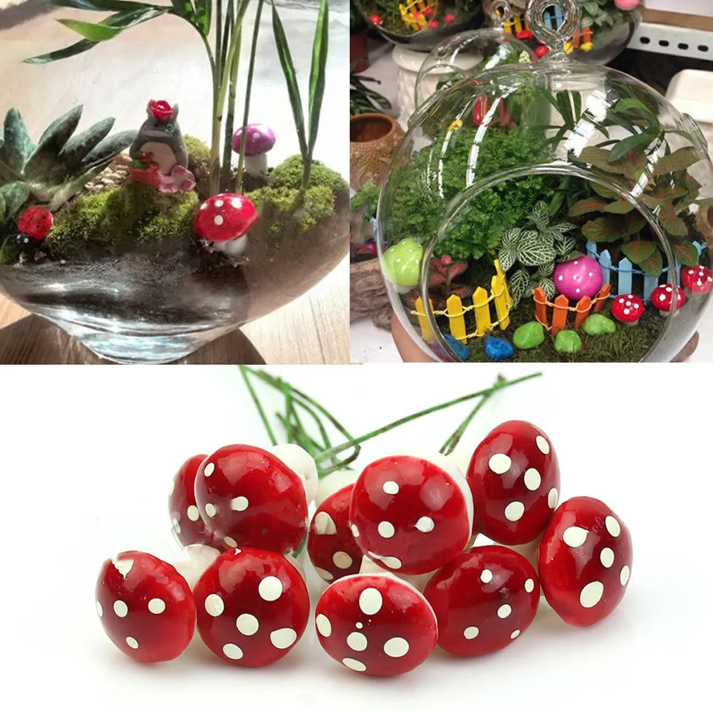 Миниатюрный искусственный Пенопласт в горшке мини гриб для рукоделия