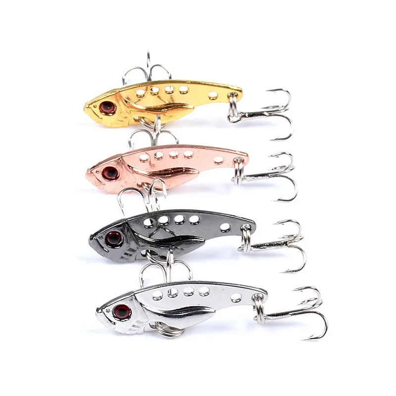 

1pc VIB Fishing Lure Metal Vibration Pike Bass Fish Bait 3.8g 7g 11g Artificial Bait 3D Eyes Hard Lures Hooks Fishing Tackle