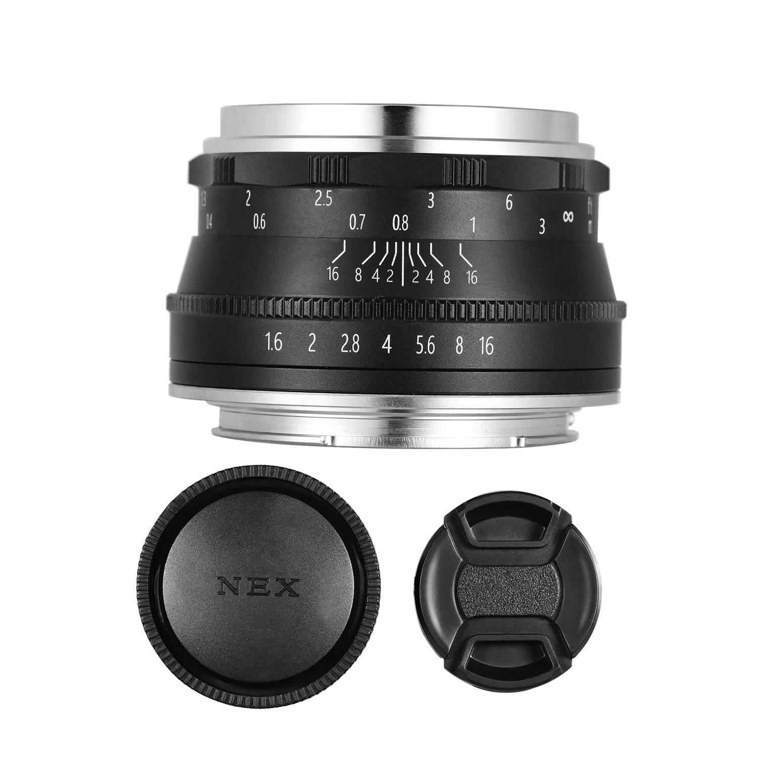 Andoer 35 мм F1.6 Камера объектив Ручной фокус линзы большая апертура для sony A6600 A6100 A6400