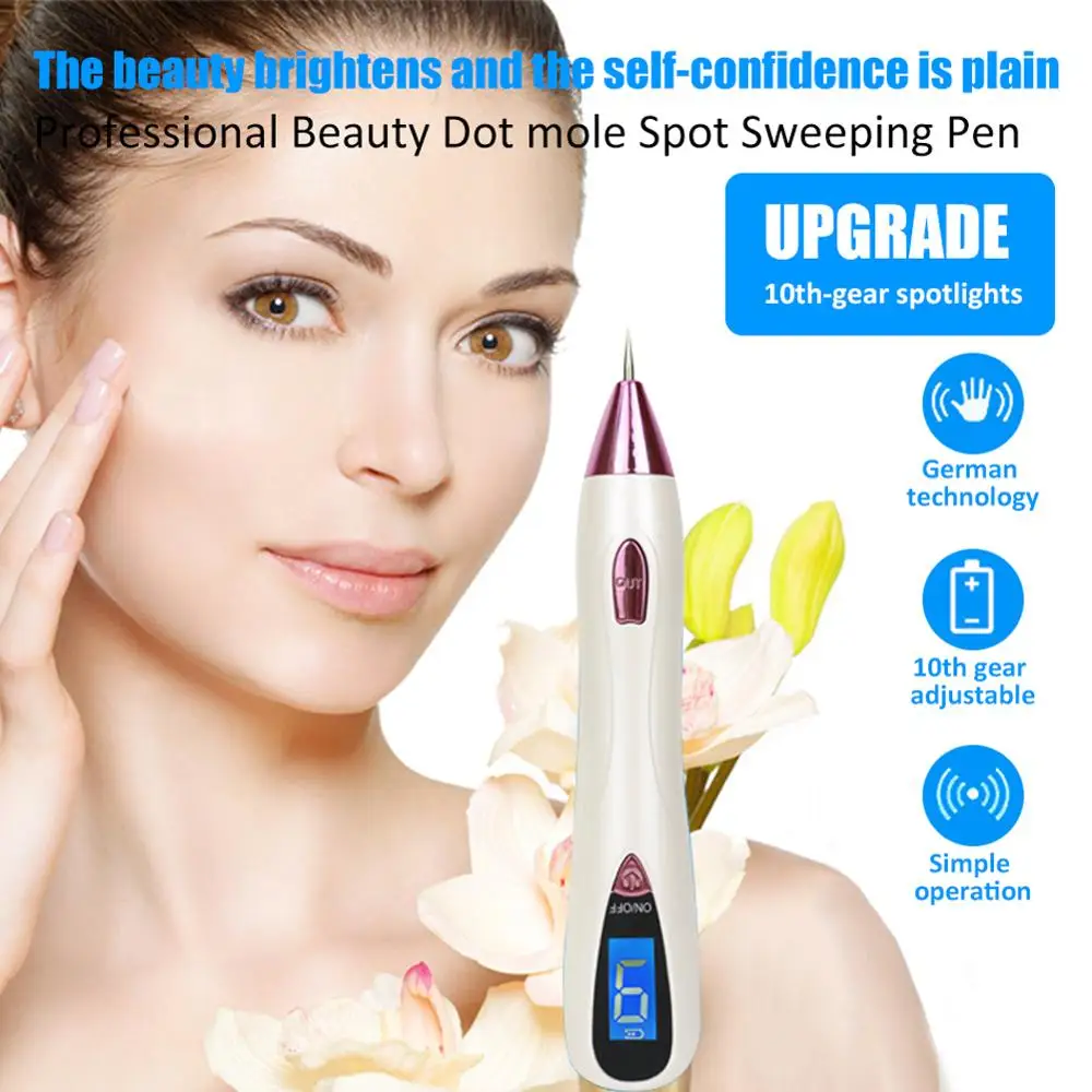 

LCD Face Skin Dark Spot Removal Pen Mole Tattoo Removal Laser Plasma Pen Machine Facial Freckle Tag Wart Removal Skin Care