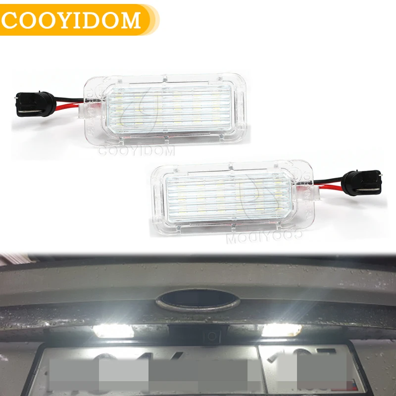 

Pair Canbus LED Number License Plate Light For Ford Focus 5D Fiesta Mondeo MK4 C-Max MK2 S-Max Kuga Galaxy 6000K White Auto Lamp