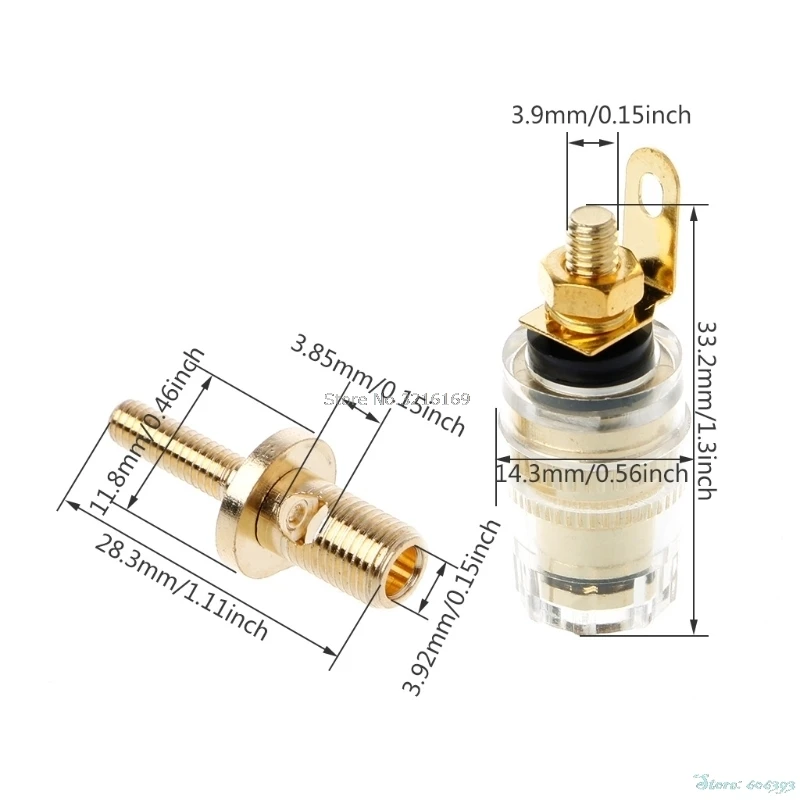 For 1 Pair 4mm Binding Post Terminal Speaker Test Banana Plug Socket Connector Amplifier Promotion | Строительство и ремонт