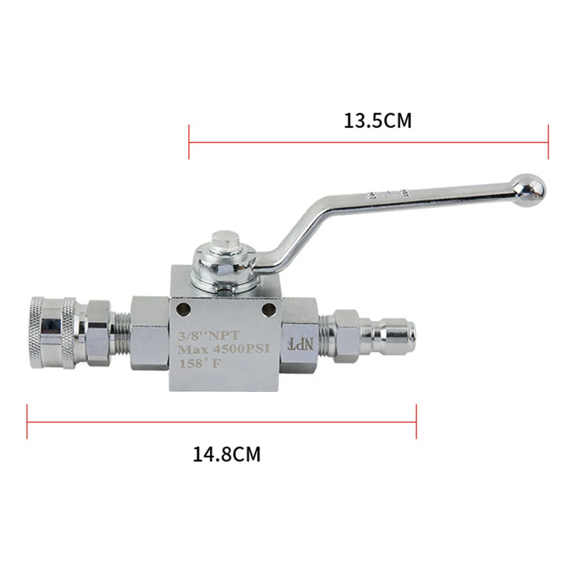 1 компл. Шаровой клапан 4500PSI гнездо для быстрого соединения 3/8 шайба высокого
