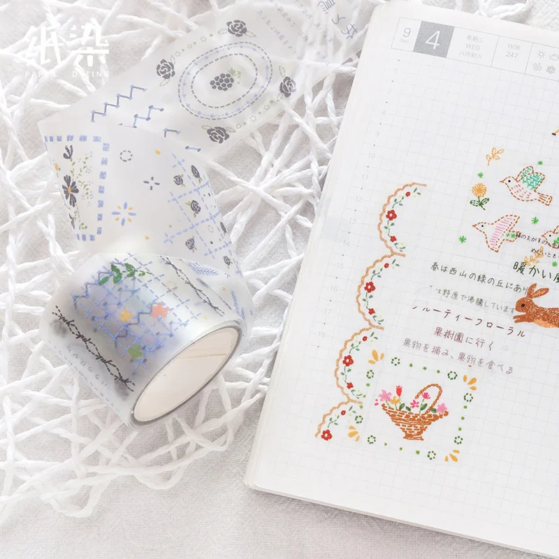 

10set/1lot Washi Masking Tapes Embroidery manor Decorative Adhesive Scrapbooking DIY Paper Japanese Stickers 3M