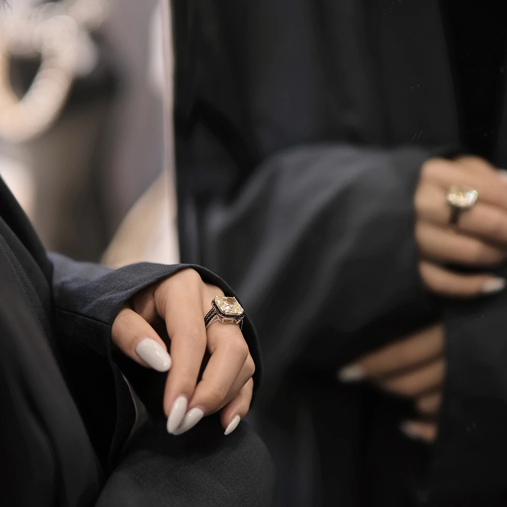 Бутик аморита Роскошные ювелирные изделия огранка подушки цитрин драгоценный