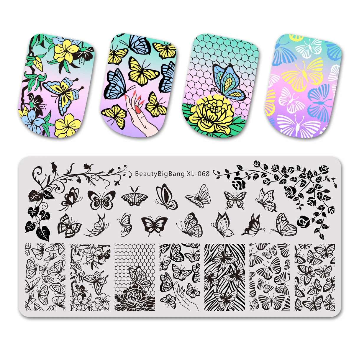 BEAUTYBIGBANG 6*12 см прямоугольник обувь с украшениями в виде цветков и бабочек тема