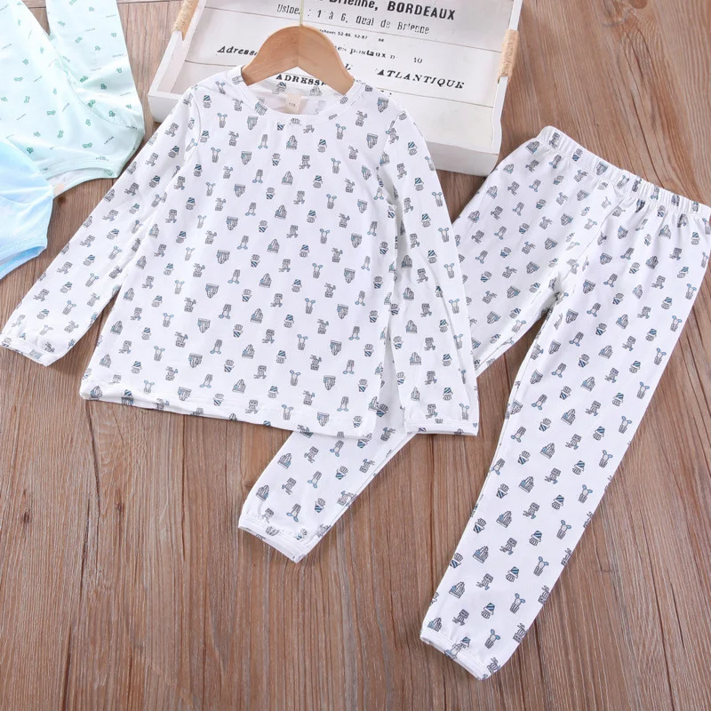 

Autumn And Winter New Tracksuit Children's Unisex Underwear Boys Set Qiu Yi Long Underwears John Johns Kids Trousers Clothes