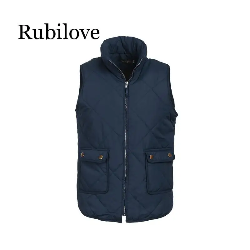 

Rubilove, женские зимние жилеты, новинка 2019, легкий тонкий жилет, куртка с хлопковой подкладкой, женский жилет без рукавов с воротником