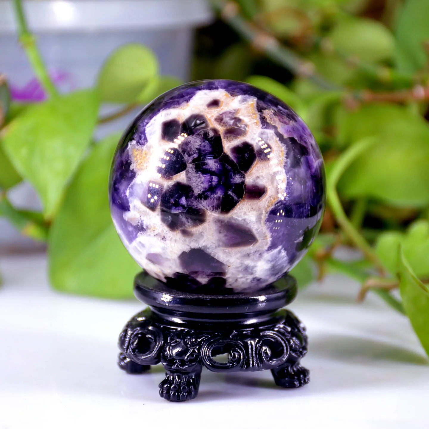 

Natural Dream Amethyst Ball Polished Globe Massaging Ball Reiki Healing Stone Home Decoration Exquisite Gifts Souvenirs Gift