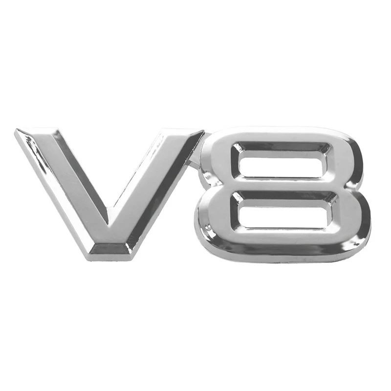 

7,5x3,5 см Автомобильная V8 наклейка s 3D хромированная наклейка значок эмблема