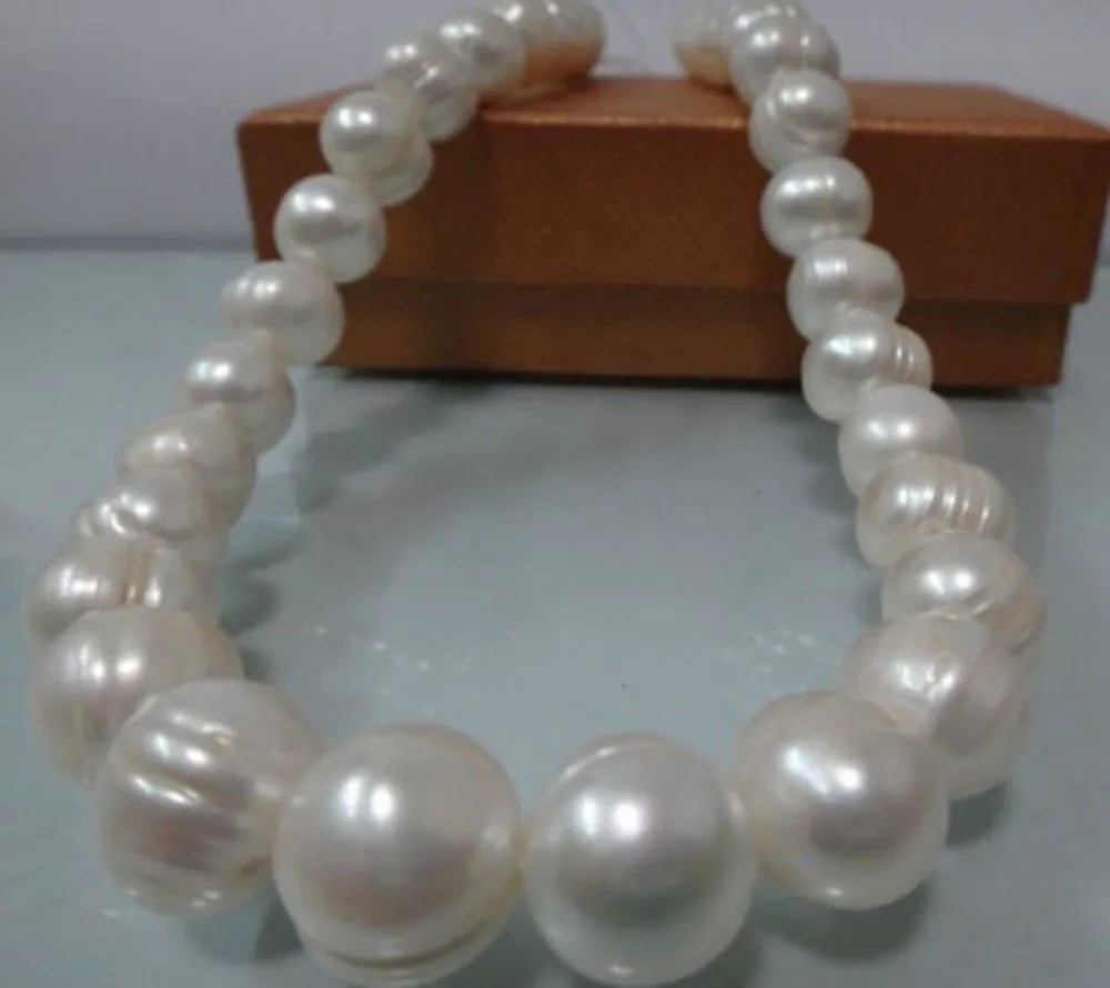 

Ожерелье из натурального белого барочного жемчуга, 18 дюймов, 10-11 мм