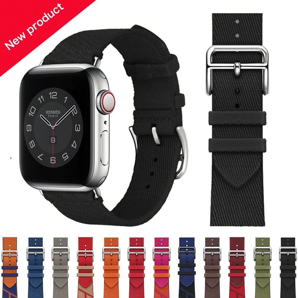 

Nylon Braid Jumping Single Tour Strap For Iwatch 38mm 42mm Sports Band For Apple Watch 40mm 44mm Bracelet 6 Se 5 4 321 Series