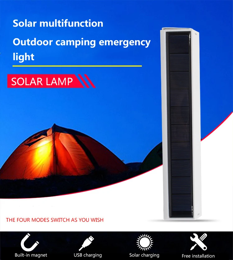 Modo de Iluminação Ajustável ao ar Multi-função de Emergência Luz de Acampamento Livre Impermeável Portátil Tenda 30led Solar Luz