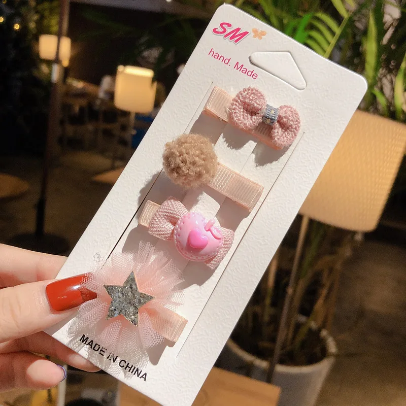 

Baby Hairpin Infant Korea Cute Little Virgin Baby Headdress Princess Bow Side Clip Hair Accessories