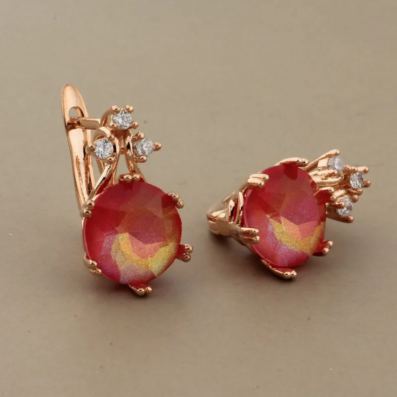 Висячие серьги 2022, модные роскошные серьги цвета розового золота с натуральным цирконом, модные ювелирные изделия для женщин, милые Необычные необычные серьги