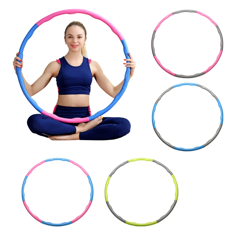 Фитнес спортивный обруч съемный пенопластовый для взрослых Гимнастический