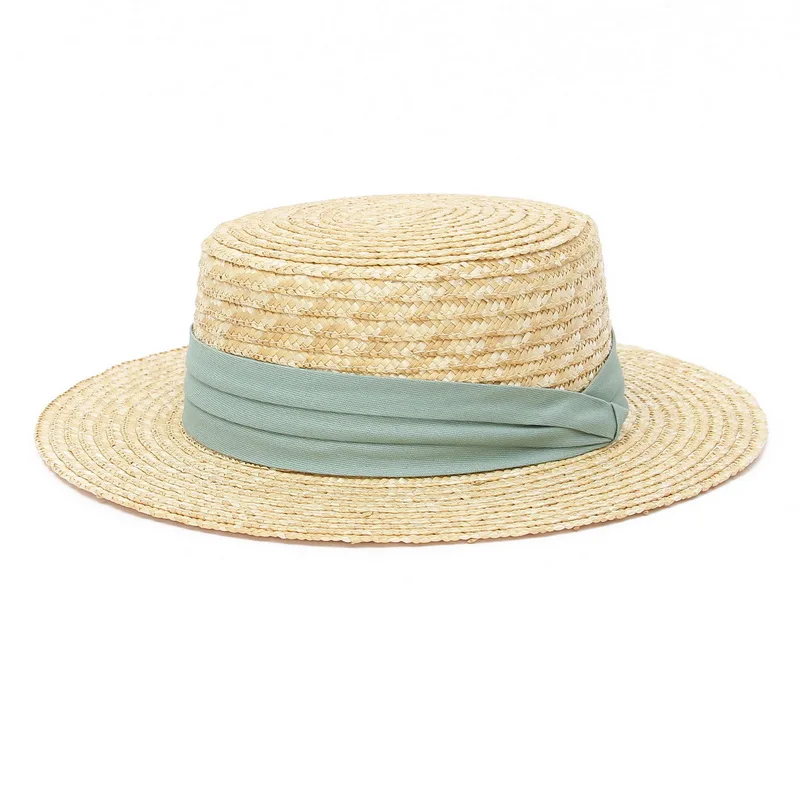 

Fashion Summer Sun Hats Women Elegant Ladies Girl Straw Hat Ribbon Bow Beach Cap Casual Flat Top Panama Paper Hat Dropshipping