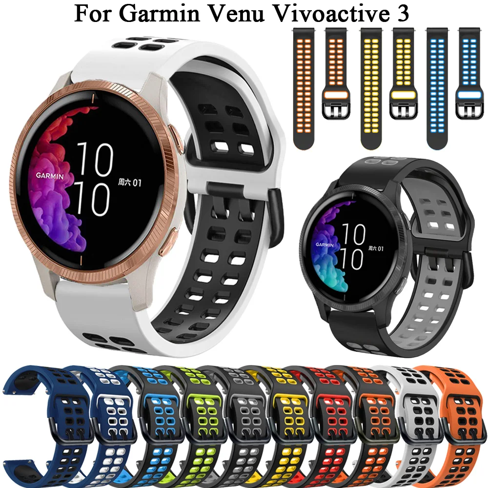 

Ремешок на запястье для Garmin CAME SQ Vivoactive 3 3t 20 мм, силиконовый ремешок для Garmin Forerunner 158 55, спортивные Смарт-часы, браслет Correa