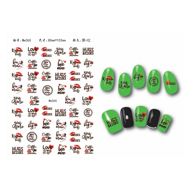 10 шт. новинка черно-белая наклейка для ногтей | Красота и здоровье