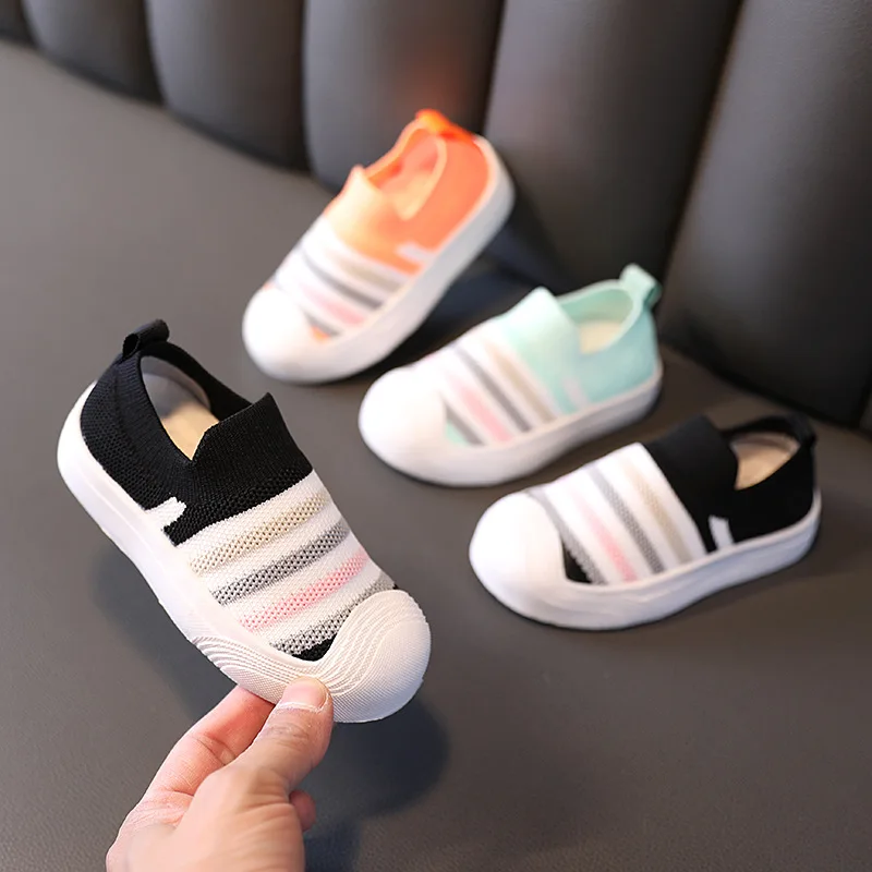 

Slip On Mesh Sock Single Shoes Children Patchwork LightWeight Classic Cute Kids Sneakers Cute Infant Tennis Girls Boys Toddlers