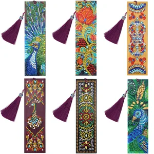 Алмазная живопись 5D сделай сам, кожаная Закладка специальной формы для алмазной вышивки, книжка с кисточкой закладки для книг, рождественские подарки