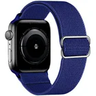 Ремешок для часов Apple watch band 44 мм 40 мм 38 мм 42 мм, регулируемый эластичный нейлоновый браслет solo Loop для iWatch series 3 4 5 6 se