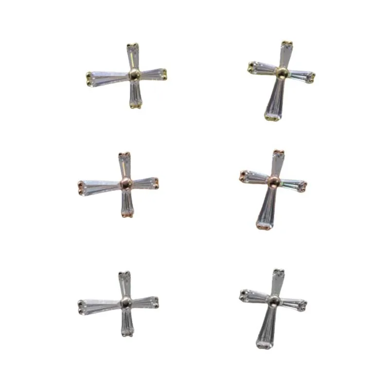

2021 new cross zircon earrings simple Korean fashion temperament atmosphere wild earrings earrings women