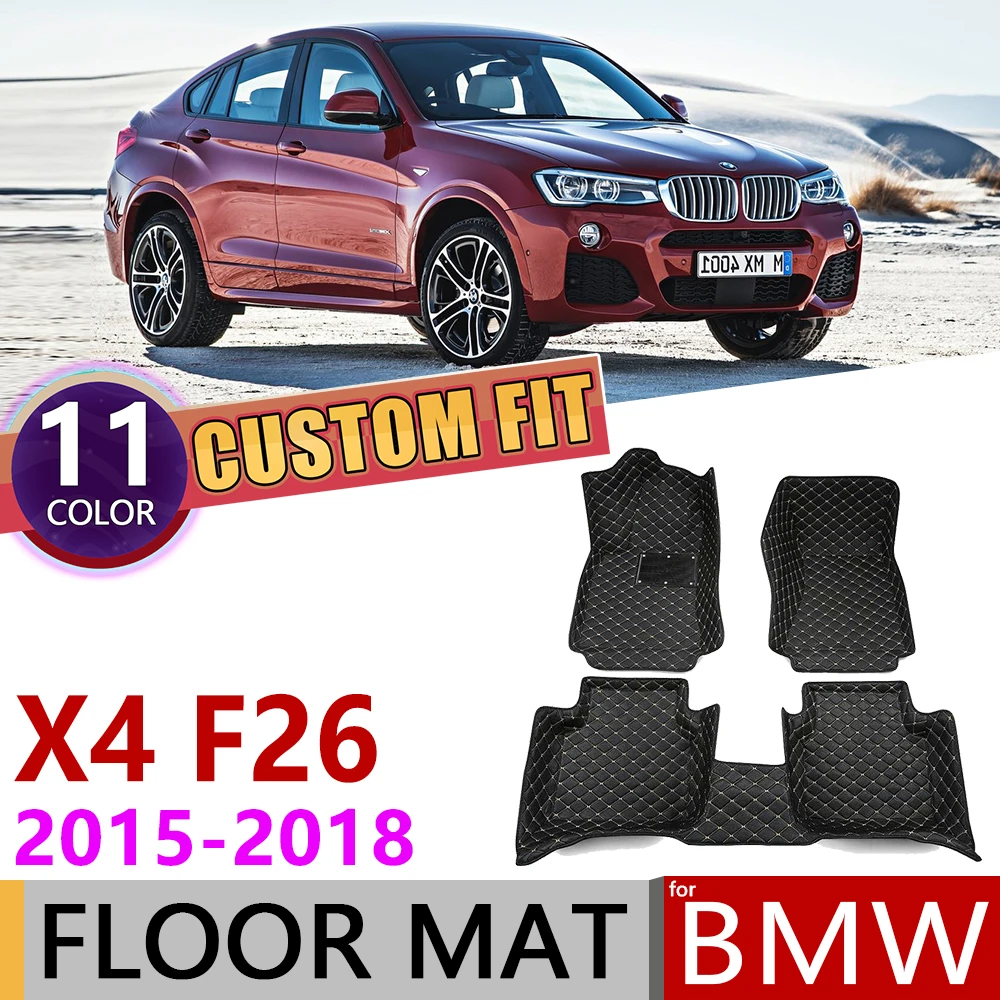 Пользовательские кожаные автомобильные коврики для BMW X4 F26 2015 ~ 2018 5 мест