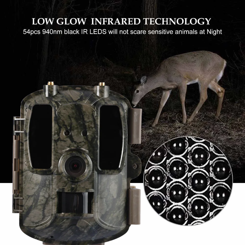 

Hunting Trail Camera Supporting 4G 3G 2G Network Image Video Sending Surveillance Camera GPS Location
