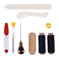 14pcsset handmade multifunctional leather craft hand stitching sewing tool thread awl thimble kit sets diy tools