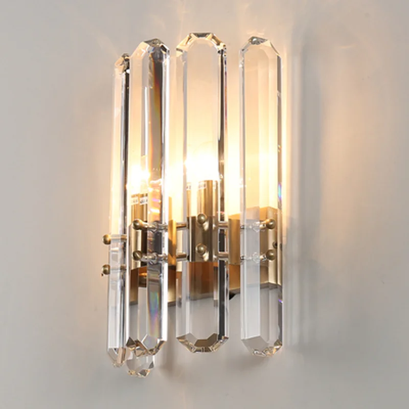 Новый Современный хрустальный настенный светильник блеск 110 В переменного тока