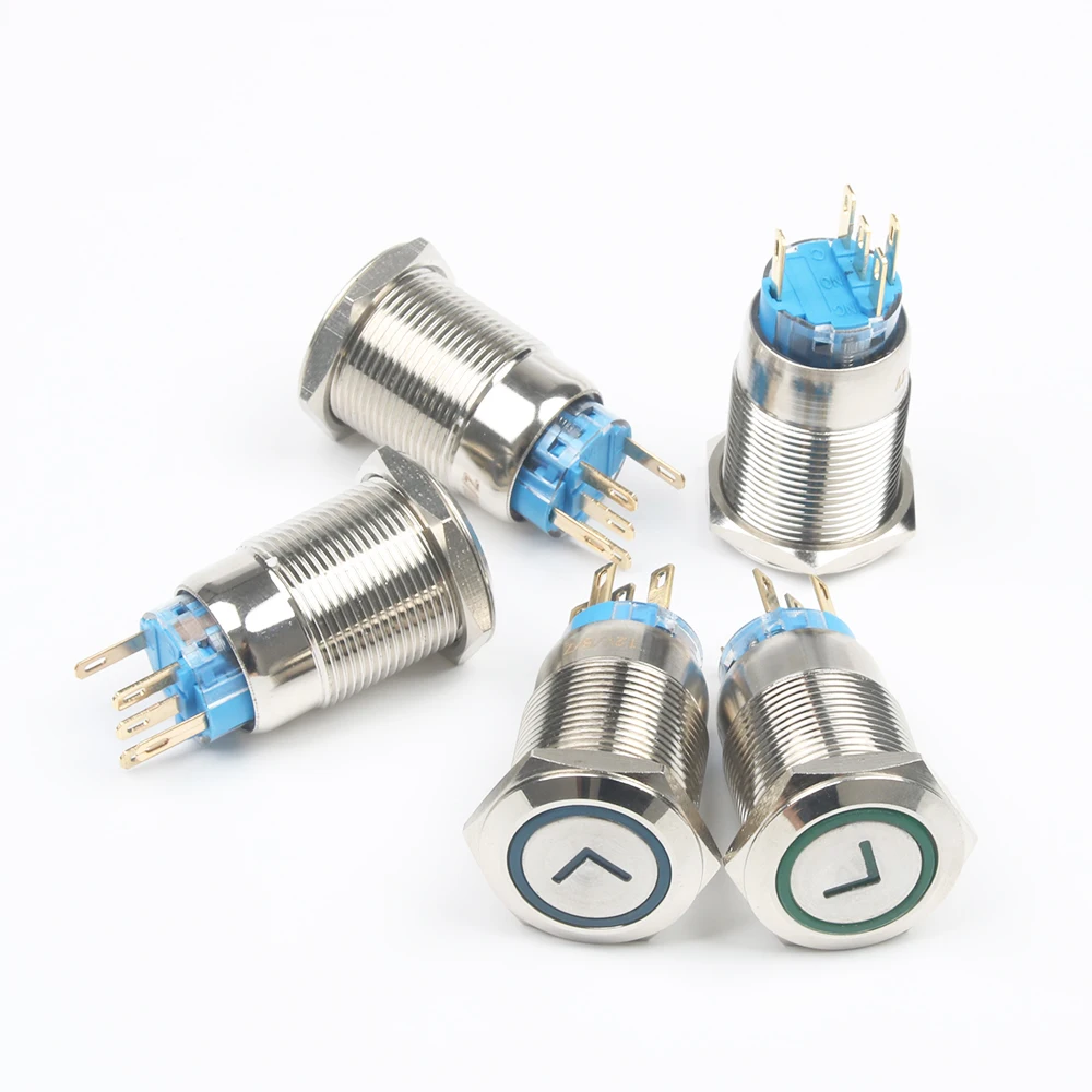 Металлическая фиксация 19 мм мгновенный звуковой кнопочный переключатель