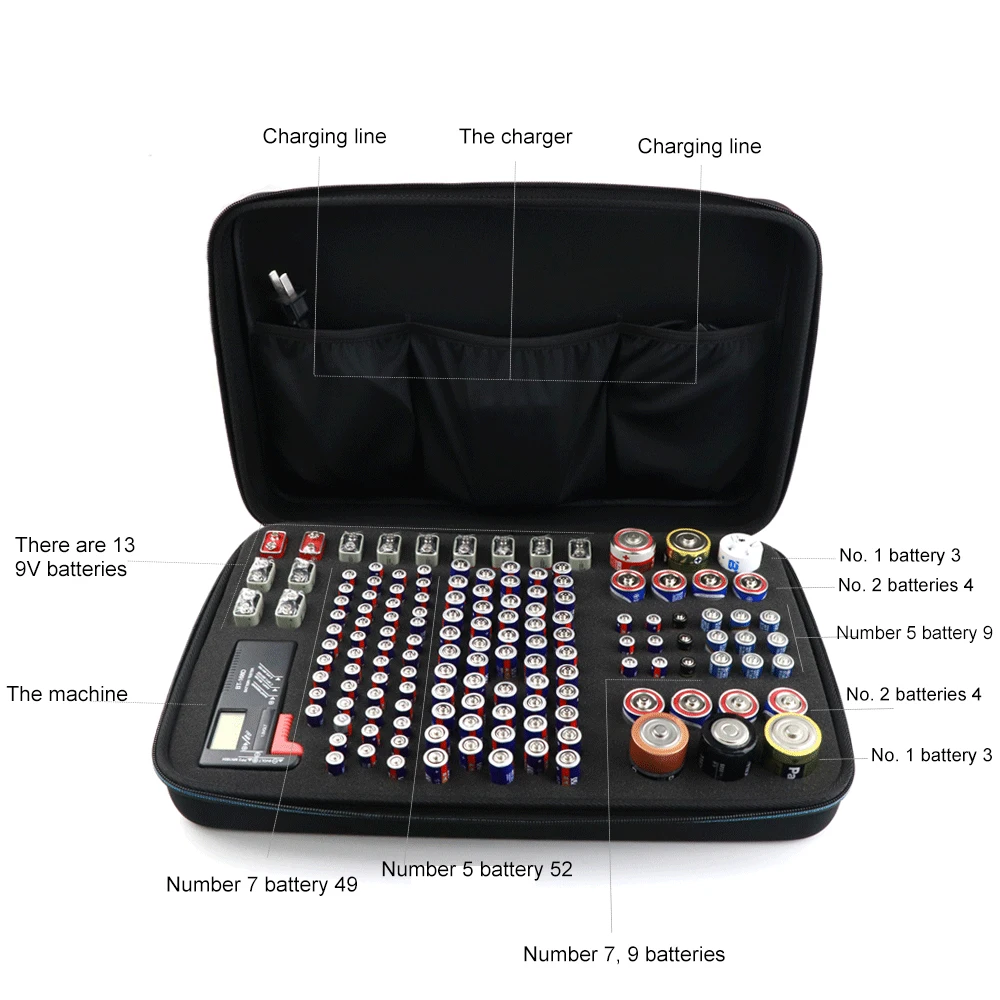Черный Батарея сумка для хранения мобильных телефонов телефон Зарядное
