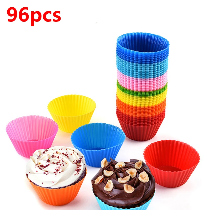 96 шт. силиконовые формы для торта круглые маффинов капкейков выпечки сделай сам