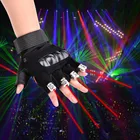 Зеленый лазерный луч, многолучевые лазерные перчатки, светящиеся перчатки, реквизит для сцены, реквизит для диджея, ночной светящийся реквизит, светодиодный светильник для пальцев, танцевальный клуб, DJ