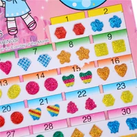 1 sheet cute wonderful kids stickers diy earring cartoon reward crystal sticker toys for children adesivos 60pcs