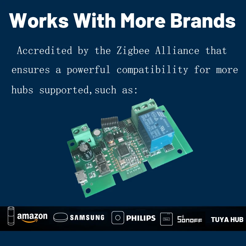 Модуль переключателя Tuya Zigbee с индукцией RF433 переключатель сделай сам 5-32 В