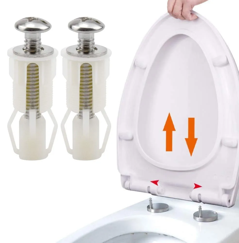 

Top Toilet Seat Screws White Blind Fitting Fix Fixing Kits Metal Washer