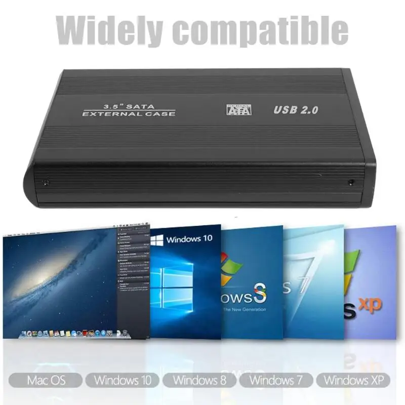 3,5 дюйма HDD чехол USB 2,0 на SATA SSD жесткий диск Корпус 2,5 дюйма USB 3,0 2,0 на SATA адаптер 480 Мбит/с твердотельный жесткий диск коробка