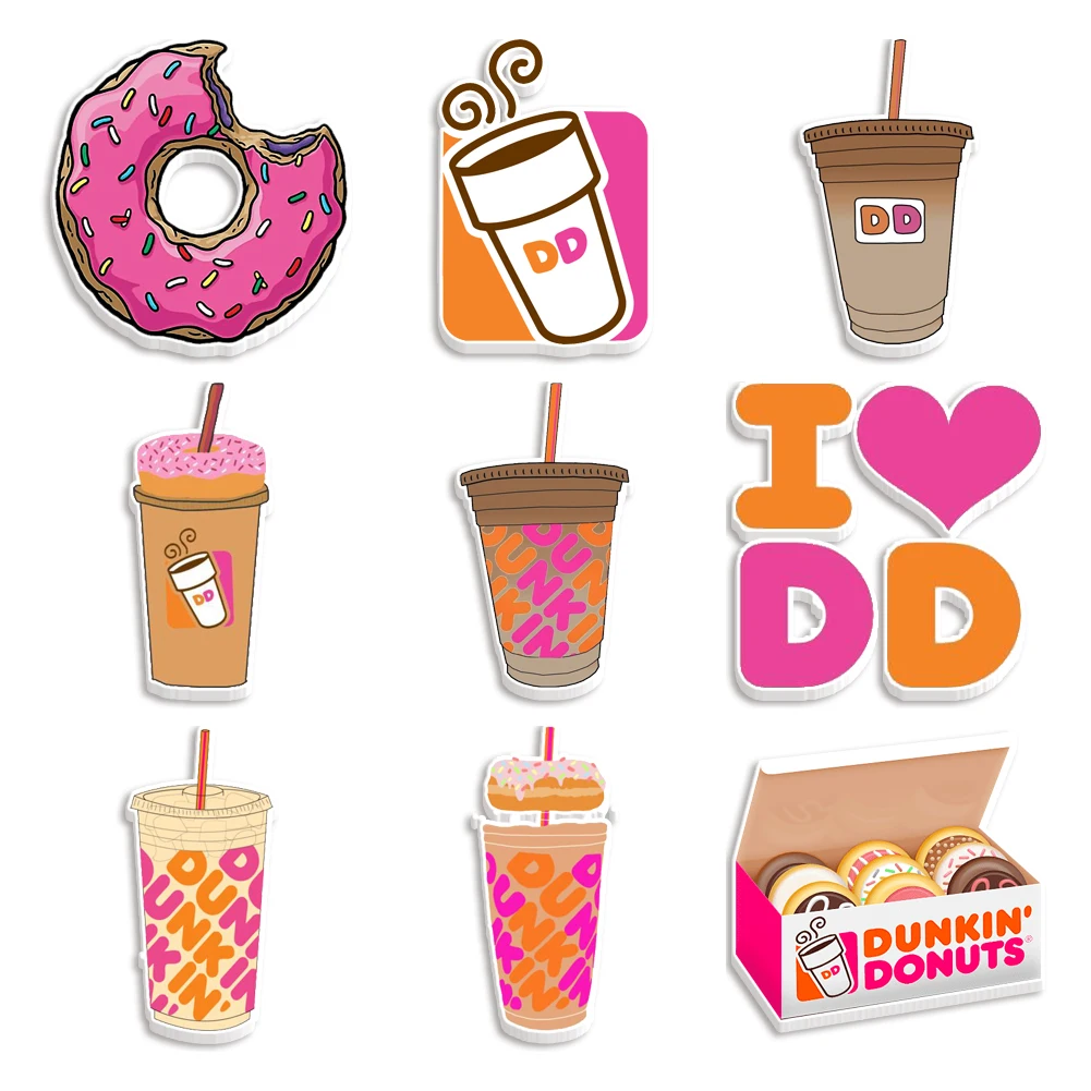 

9pcs/set Mixed Dunkin Planar Resins Craft Drink Cabochons For Necklace Cake Charms Decoration Jewelry Making