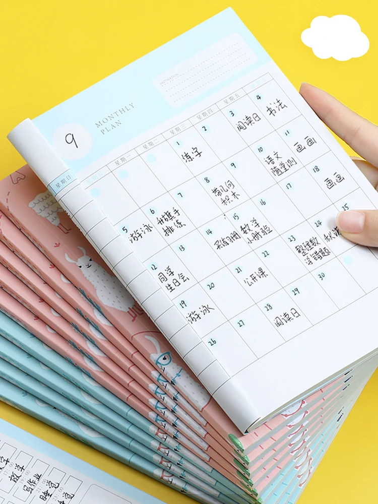 

Students Weekly Study Plan Study Notebook A5 64 Sheets Primary School Summary Children School Supplies Timetable Record